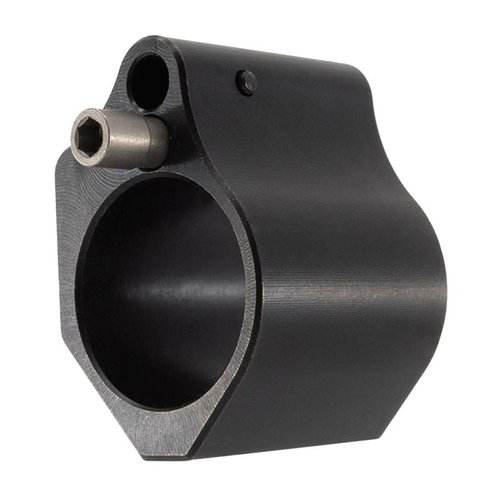 The Shield Arms Easy-Install Adjustable Gas Block features a low profile design, quick installation with allen wrenches, and no roll pin for reliable AR-15 builds.