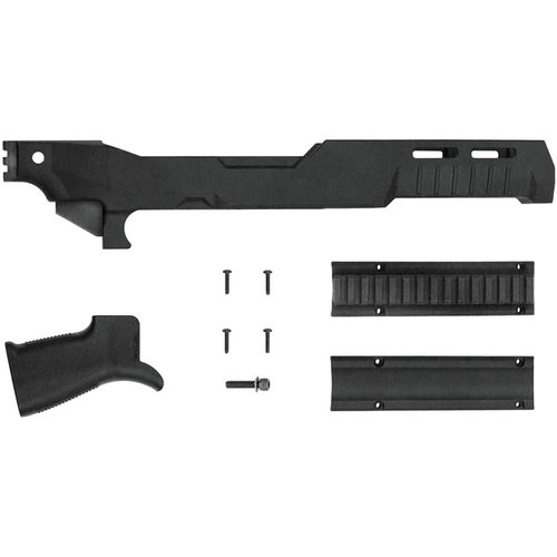 The SB22 Fixed Chassis Kit for Ruger 10/22 offers a lightweight, modular design, accepts AR-15 grips, and includes essential Picatinny mounts for versatility.