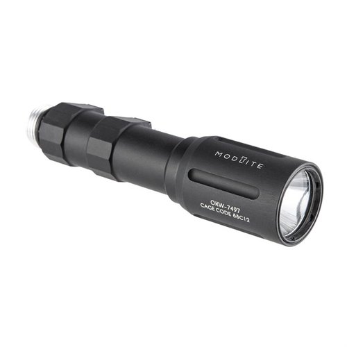 The Modlite OKW-18650 Weaponlight offers 680 lumens, 69,000 candela, and a runtime of 75 minutes, perfect for extreme throw in any situation.