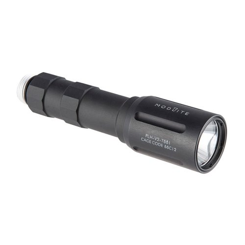 Experience superior performance with the Modlite PLHv2 18650 weapon light, featuring 1350 lumens, exceptional throw, and a lifetime guarantee, perfect for any environment.