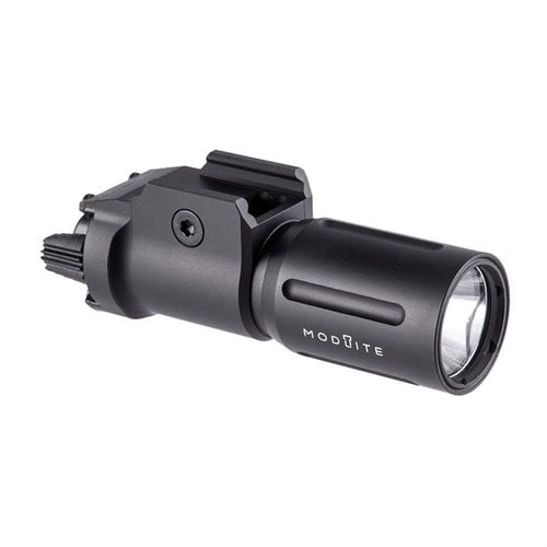 The PL350 Weaponlight offers modularity, compatibility with universal and 1913 rails, and a powerful PLHv2 head with 1350 lumens for versatile use.