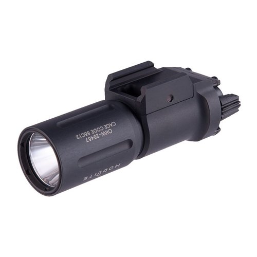 The PL350 Weaponlight offers modularity, compatibility with universal and 1913 rails, an easy battery change, and multiple light head options for versatile use.