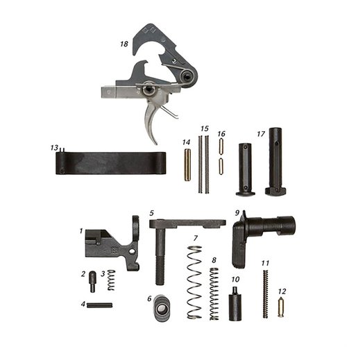 Upgrade your AR-15 with the ALG Defense Lower Parts Kit featuring an ACT Trigger, ensuring reliability and performance with all essential components included.