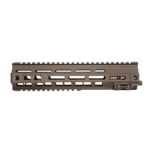 The Geissele MK4 10" M-LOK rail offers FBI-grade strength, modularity, and lightweight design with integrated Picatinny sections for versatile accessory attachment.