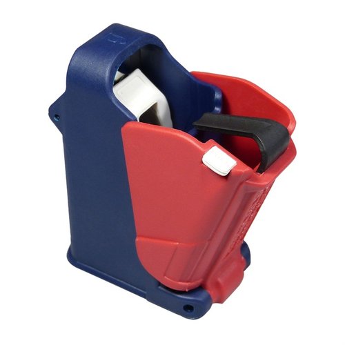 The UpLula Magazine Loader quickly fills pistol magazines, protects fingers, and fits various calibers, making loading fast and easy at the range.