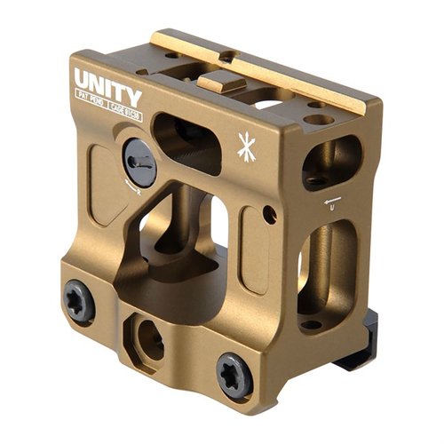 The UNITY TACTICAL FAST Micro Mount offers integrated adjustable BUIS, quick optic acquisition, and compatibility with Aimpoint Micro sights for enhanced performance.
