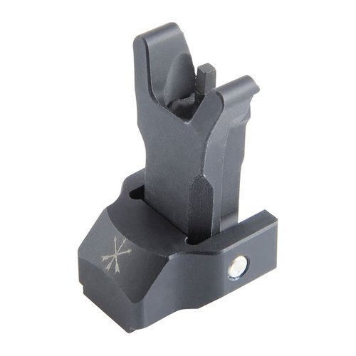 The FUSION Backup Folding Front Sight offers standard height, user-replaceable front sight post, compatibility with AR15 rear BUIS, and full elevation adjustability.