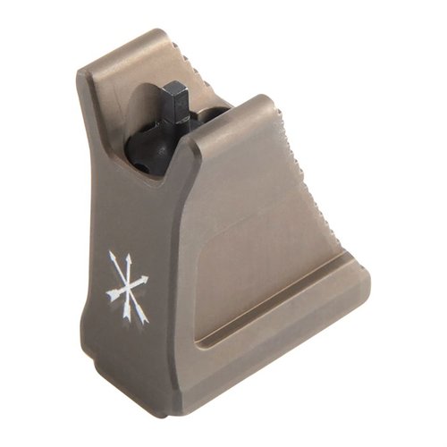 The FUSION Backup Fixed Front Sight offers standard height, user-replaceable post, full elevation adjustability, and glare reduction, compatible with AR15 rear BUIS.