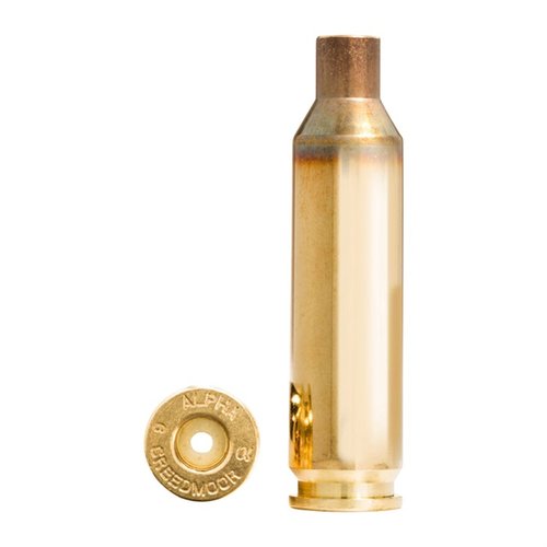 Discover Alpha Munitions 6mm Creedmoor brass featuring OCD optimized case head technology for enhanced durability, available in Large or Small Rifle pockets.