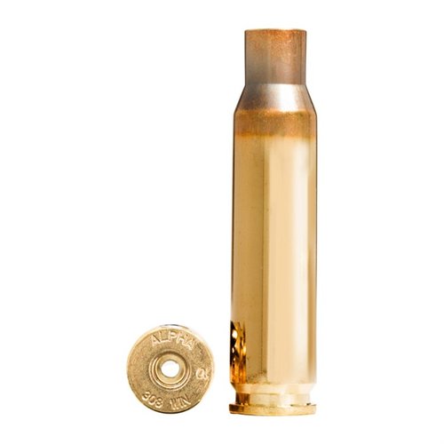 Experience superior durability with Alpha Munitions 308 Winchester brass featuring OCD optimized case head technology, available in 100 count for reliable performance.