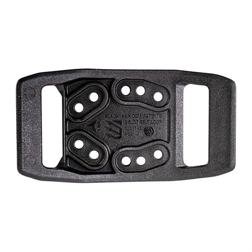 The BLACKHAWK T-Series™ 2-Slot Belt Loop offers secure attachment for any Blackhawk injection molded holster, enhancing accessibility and comfort during use.