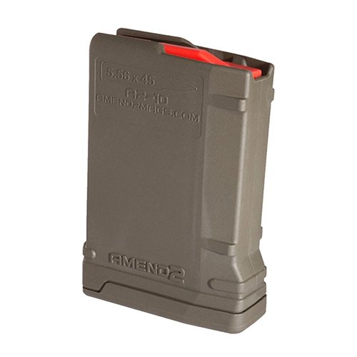The Amend2 10 round magazine offers a lightweight, durable polymer build, anti-tilt follower, and stainless steel spring, ideal for hunting and restricted areas.