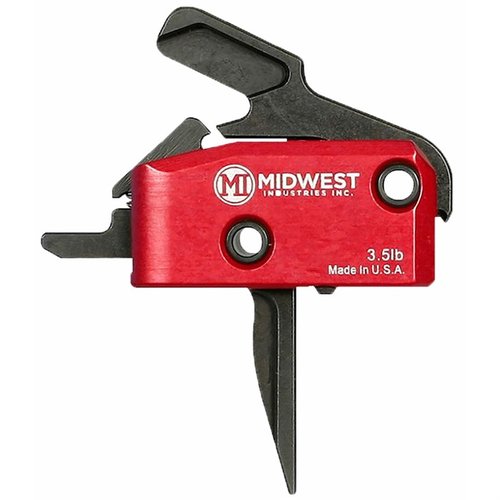 Enhance your shooting with the Midwest Industries AR-15 Enhanced Flat Trigger: 3.5-lb pull, ultra-smooth break, quick reset, and easy drop-in installation.