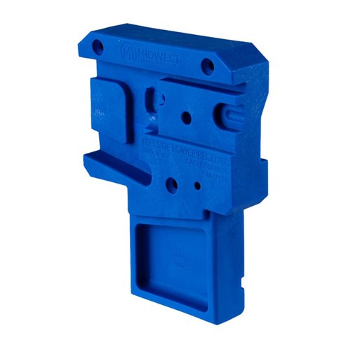 Constructed from high-strength polymer, this AR Lower Receiver Block allows for gas block roll pin installation and secure firearm maintenance with multiple assembly options.
