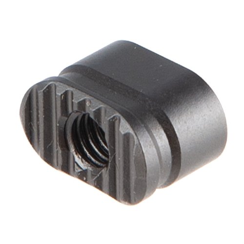 Upgrade your AR-15 with the EMR-H: a curved, serrated magazine release button for enhanced grip, precision, and minimal protrusion, crafted from durable 4140 steel.