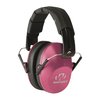Walkers Pro Low-Profile Folding Muffs offer 22 dB noise reduction, lightweight design, compact storage, and comfortable PVC padding for all-day wear.