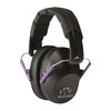 Walkers Pro Low-Profile Folding Muffs offer 22 dB noise reduction, lightweight design, compact storage, and comfortable PVC padding for all-day wear.