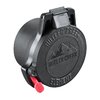 The Butler Creek Element Scope Cap Eye Piece Covers feature a rugged design with a multi-flex sleeve and a flip-out dope disk for wind and elevation info.