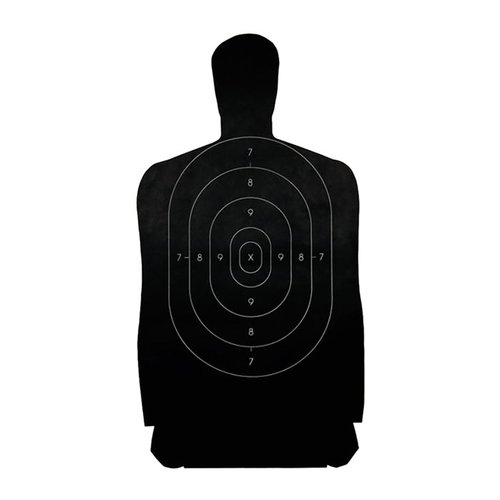 Enhance your shooting precision with Champion's B27 Police Silhouette Paper Targets, featuring high-definition printing and standardized designs, packed for training.