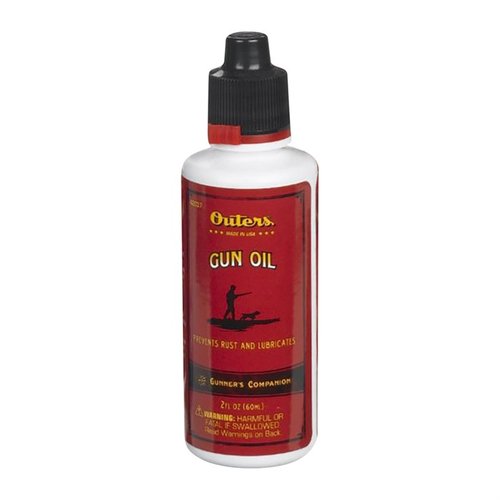 Outers Gun Oil offers superior lubrication that bonds with metal for lasting rust protection, effective in extreme temperatures without gumming up.