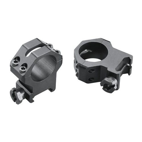 The WEAVER 30mm Four Hole Skeleton Rings offer maximum clamping power with no-strip Torx screws, precision machined from lightweight 6061 T6 aluminum for durability.