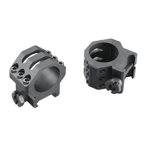 Weaver's Six-Hole Picatinny Rings offer maximum security with six screws, an improved crossbolt design, Type III anodized finish, and no-strip Torx screws for tactical precision.