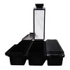 The Berrys Manufacturing Tri-Can Utility Box features a durable design with a rubber seal and cam-lock latch for secure storage, perfect for organizing your essentials.