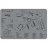 The TekMat Ultra 20 Pistol Cleaning Mat is waterproof, scratchproof, and features detailed diagrams for easy handgun disassembly and reassembly.