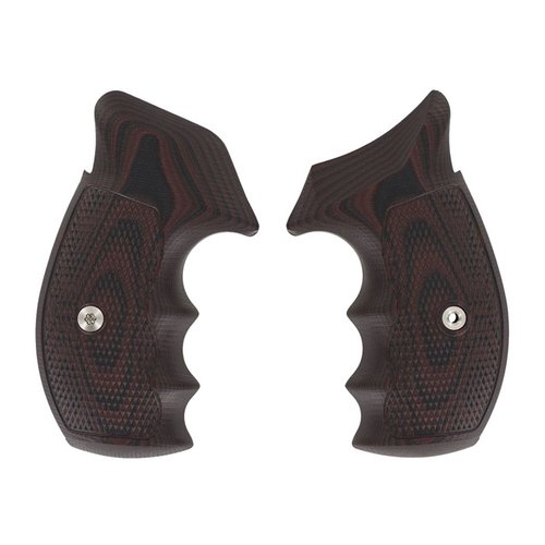 Upgrade your S&W K/L Frame with VZ Grips Tactical Diamonds in Black Cherry; aggressive G10 texture for superior grip, ideal for carry, tactical use, and competition.