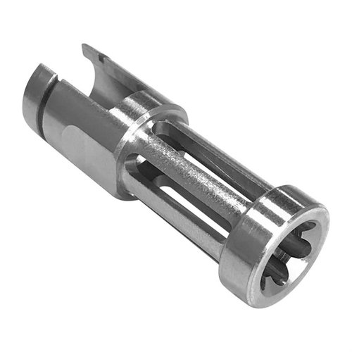 Enhance your Ruger™ 10/22™ with this stainless steel flash hider, easily installed with a single set screw—no gunsmithing required for improved performance.