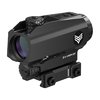 The Swampfox Blade 1x25mm Prism Sight offers fast target acquisition, Bullet Rise Compensating reticle, and Auto-On Shake N' Wake for home defense and law enforcement.