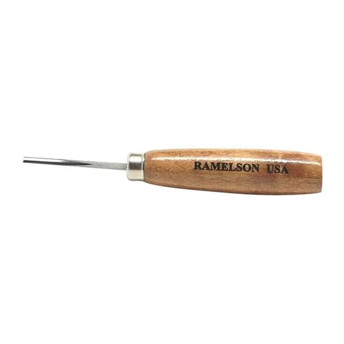 Enhance your gun stock restoration with U.J. Ramelson's Veiner Tools, featuring durable hardwood handles and precision V-shaped tips for intricate line touch-ups.