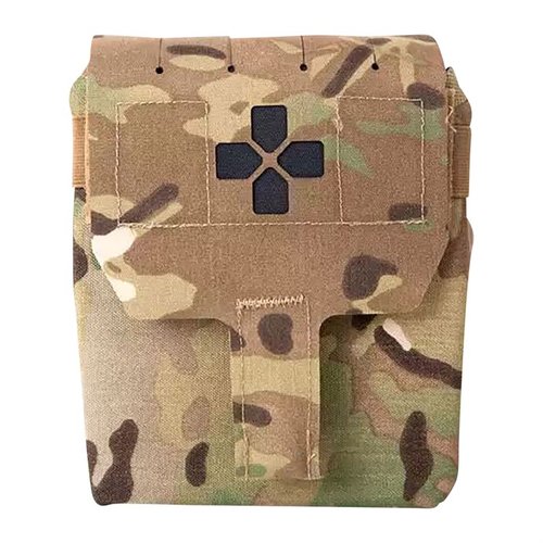 The Trauma Kit NOW! MEDIUM is a lightweight, MOLLE mounted first aid kit, deployable in seconds, featuring essential supplies for effective emergency response.