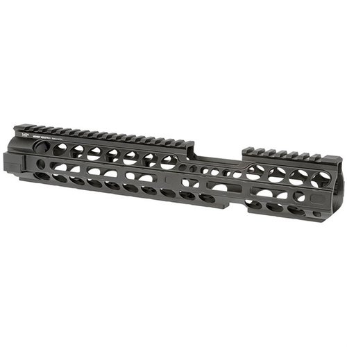 Upgrade your AR-15 with Midwest Industries' lightweight, two-piece M-Lok handguards featuring a monolithic top rail and five QD sockets for optimal accessory mounting.