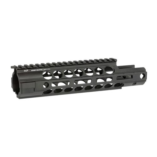 The SIG 516 Extended Free Float M-LOK Handguard features a lightweight design, solid lock-up, and ample space for accessories, made from durable 6061 aluminum.