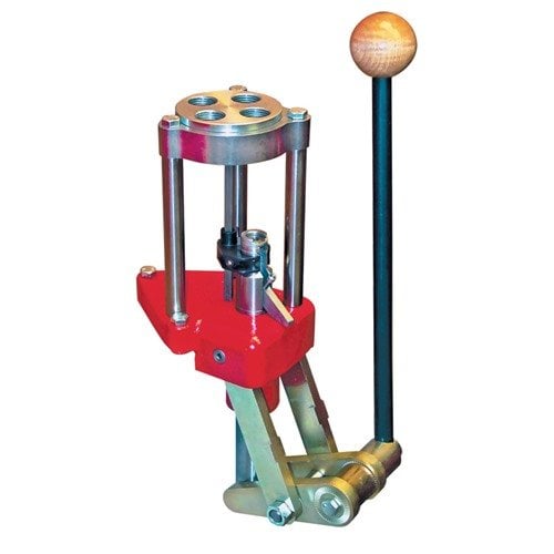 Experience the smooth operation and versatility of the Lee Precision 4-Hole Classic Turret Press, ideal for loading both rifle and pistol cases effortlessly.