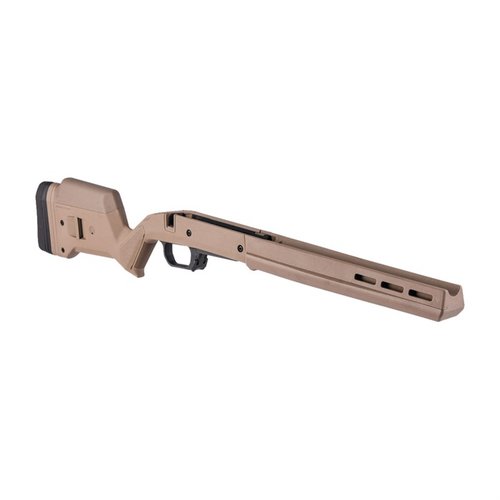 Enhance your Savage 110 with the Magpul Hunter 110 Stock, featuring adjustable LOP, AICS-spec compatibility, and a robust aluminum bedding block.