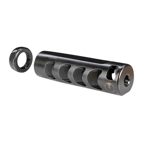 The Ultradyne 7.62 Apollo LR Compensator enhances long-range shooting by reducing muzzle rise and gas obstruction, ensuring quick installation and precision.