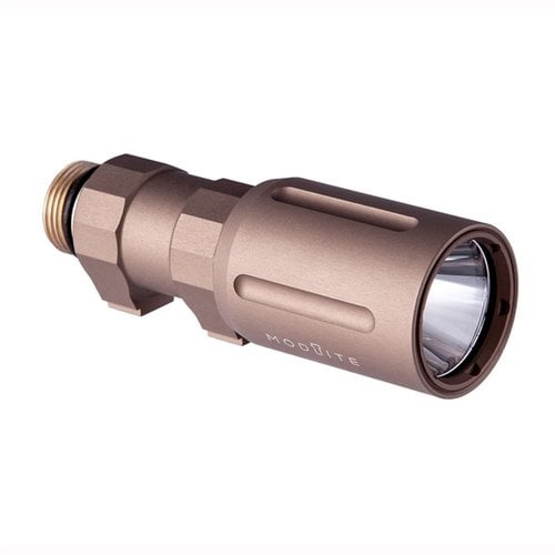The Modlite PLHv2 18350 weapon light offers 1350 lumens, enhanced throw, durable construction, and a lifetime guarantee, perfect for indoor or outdoor use.