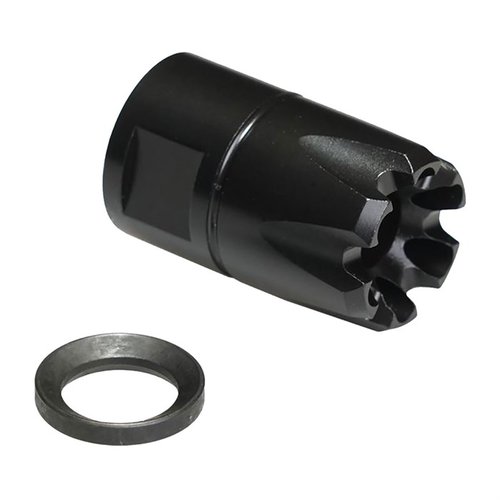 Enhance your shooting with the CMMG ZEROED 9mm Linear Comp, featuring ½-28 threading, CNC machined 303 Stainless Steel, and a Nitride finish for durability.