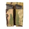 The Grey Ghost Gear Double Pistol Magazine Pouch holds 2 magazines securely with rare-earth magnets, durable laminate nylon, and attaches easily to MOLLE webbing.