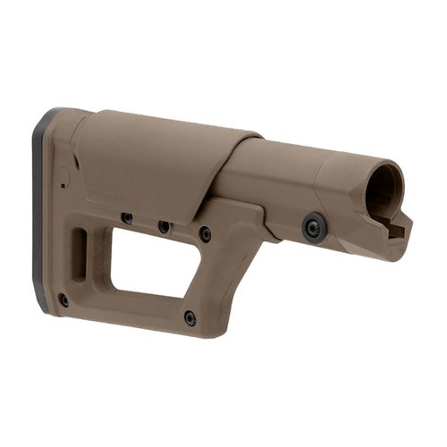 The Magpul PRS Lite Buttstock offers lightweight durability, adjustable cheek height, length of pull, and multiple sling attachment options for AR-15 and AR .308 rifles.