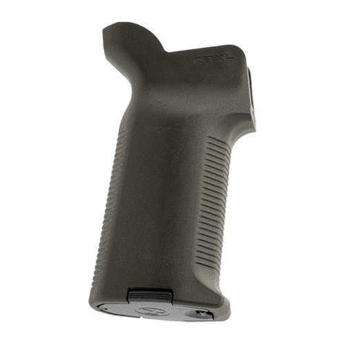 The Magpul K2-XL Grip offers a larger, more comfortable fit for big hands, enhancing control and accuracy with its unique design and Trapezoidal Surface Projections.