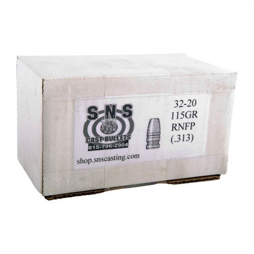 Experience exceptional accuracy with SNS Cast Bullets' .45 Caliber SWC and 32 Cal 115gr RNFP bullets, crafted from a premium alloy for consistent performance.