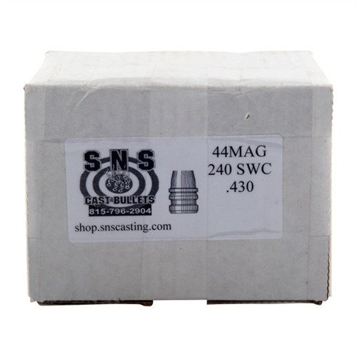 .44 Caliber Cast Pistol Bullets by SNS offer exceptional accuracy and consistency with a high-quality alloy, perfect for both pistol and rifle use.