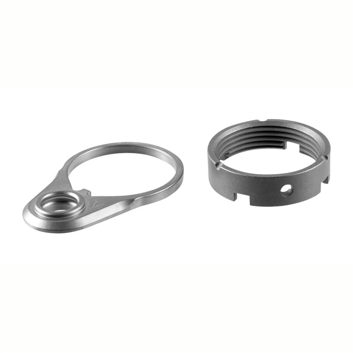 トイガン M4 AR15 LMT End Plate+Castle Nut Castle Nut & End Plate Kit, Mil-Spec | Angstadt Arms