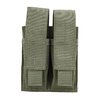 The Blackhawk Double Pistol Mag Pouch offers secure storage for two magazines, rugged 500 denier nylon construction, and easy attachment to S.T.R.I.K.E or MOLLE gear.