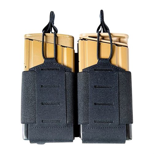 The Blackhawk Foundation Series 7.62 Magazine Pouch offers a secure fit for SR25/AR10 magazines, lightweight design, adjustable shock cord, and MOLLE versatility.