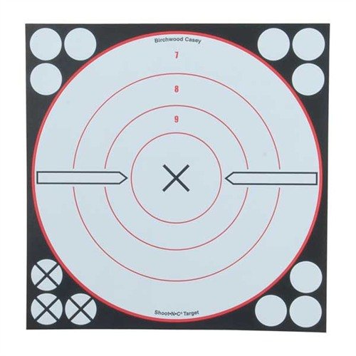 Enhance your shooting accuracy with Birchwood Casey Shoot-N-C targets; self-adhesive, high-visibility splatter, and renew with included pasters for extended use.