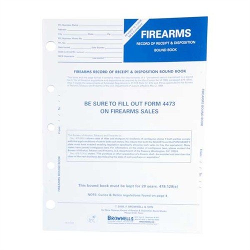 Stay organised with the Brownells Firearms Record Book, 10 pack, perfect for tracking firearm details, maintenance, and compliance in one convenient place.